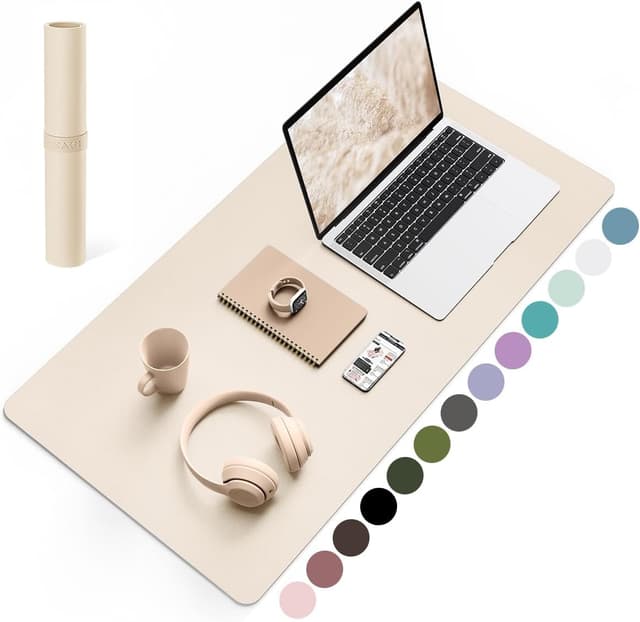 Detalle de YSAGi Schreibtischunterlage 80x40 cm mit Leder 🖱