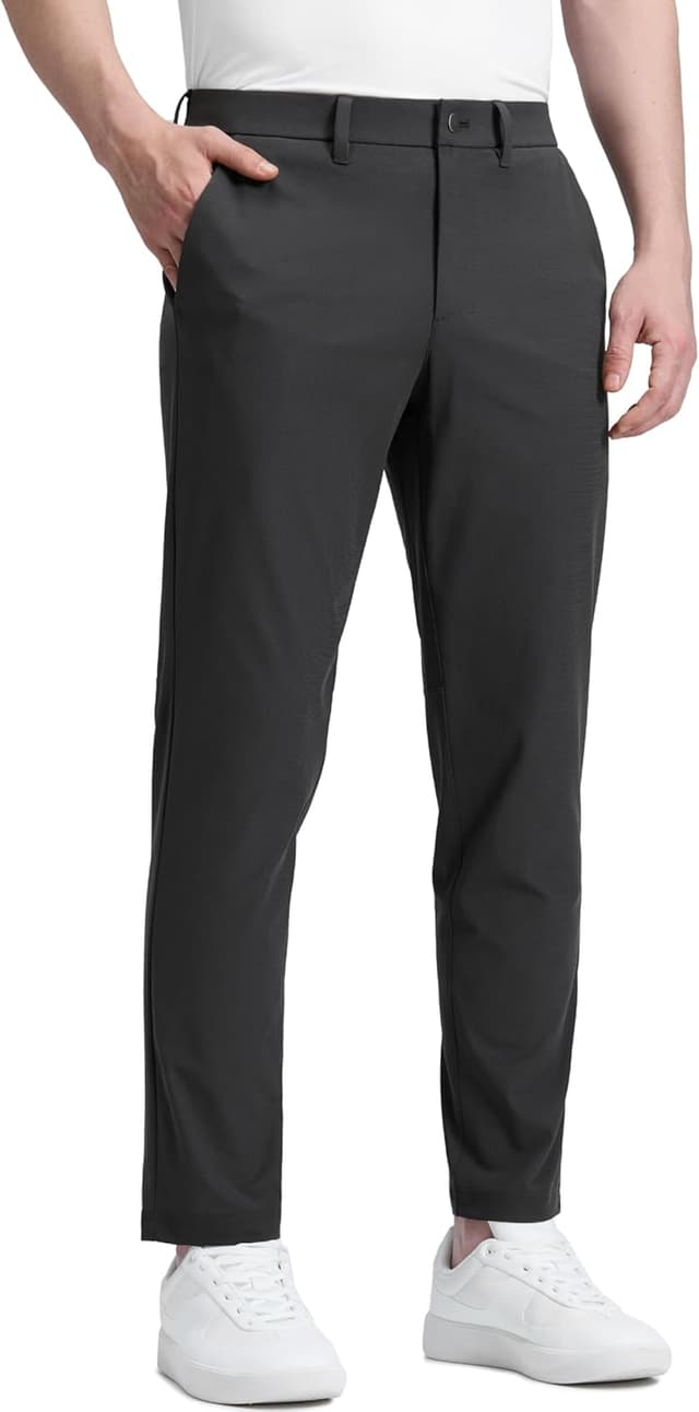 Detalle de Pantaloni da golf CRZ YOGA da uomo comodi e leggeri con asciugatura rapida, 86 cm (Inchiostro Grigio) - 46