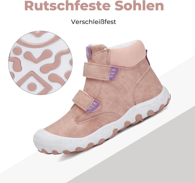 Detalle 2 de Mishansha Kinder Wanderschuhe Trekking- & Wanderstiefel – leicht, mit Schnellverschluss