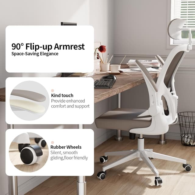 Detalle de Monhey Ergonomischer Bürostuhl mit Netz 120 kg