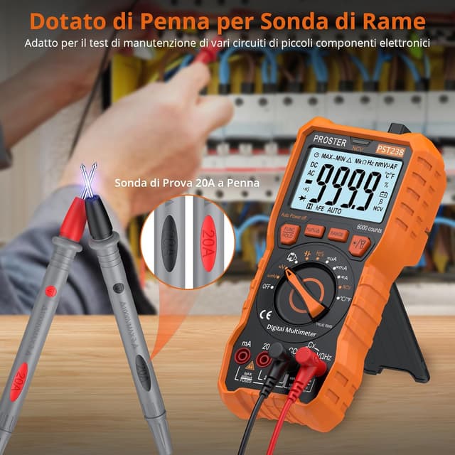 Thumbnail 4 de Proster PST238 Multimetro 6000 conteggi 📟