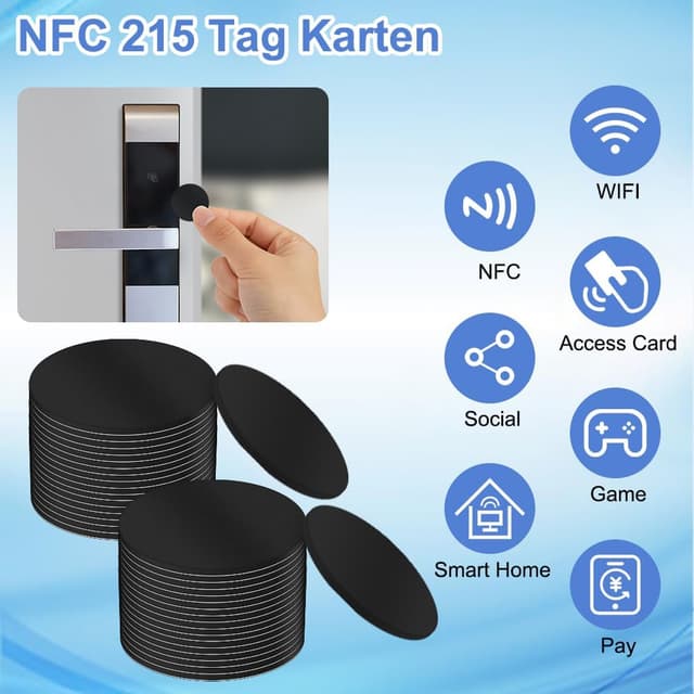 Thumbnail 3 de OFFCUP NTAG215 20pcs 25mm NFC Stickers