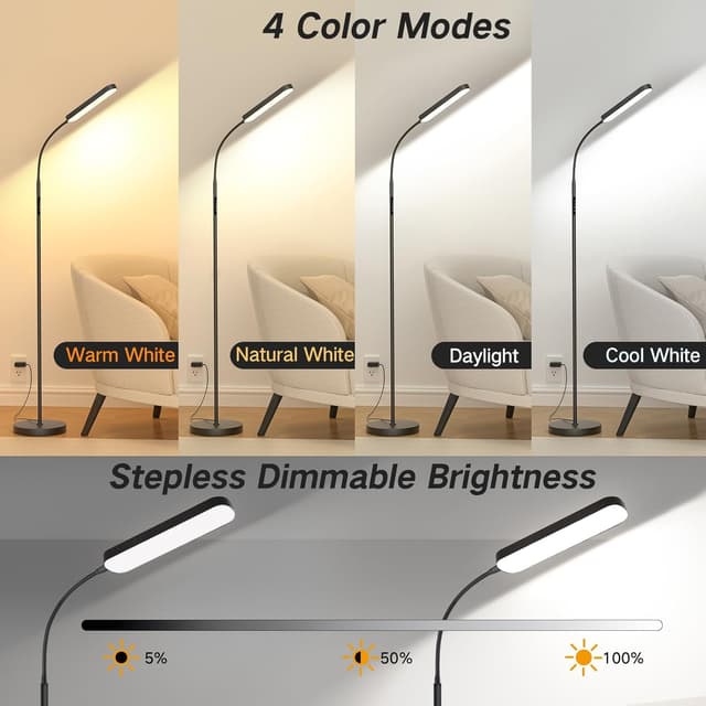 Detalle de OUTON LED Floor Lamp 15W 1500LM