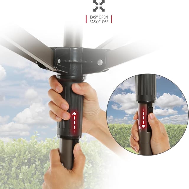 Detalle de NETTA 4-Arm Rotary Washing Line 45m with Cover & Ground Spike (Green)