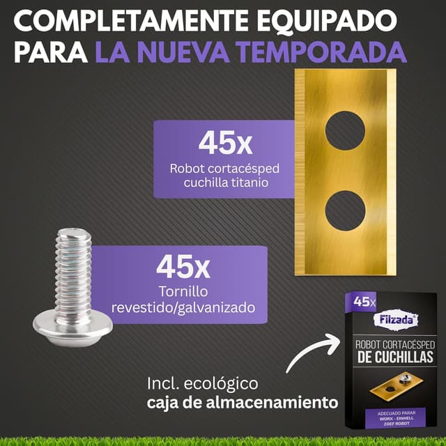 Thumbnail 4 de Filzada 45x Cuchillas de Repuesto Titanio 0,85 mm