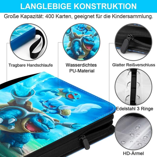 Thumbnail 2 de Sammelkarten Album für Pokemon Karten 900 Karten Kapazität