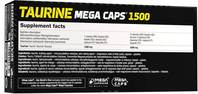 Thumbnail 2 de Olimp Taurine Mega Caps 🧪 - 120 Cápsulas