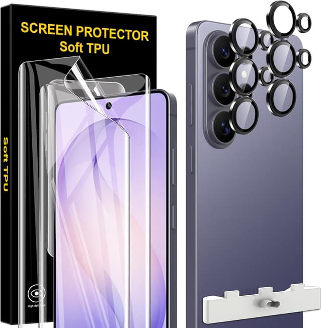 Detalle de Pollachi 2+2 protecteurs d’écran et caméra pour Samsung Galaxy S26 Ultra (film TPU + hydrogel)
