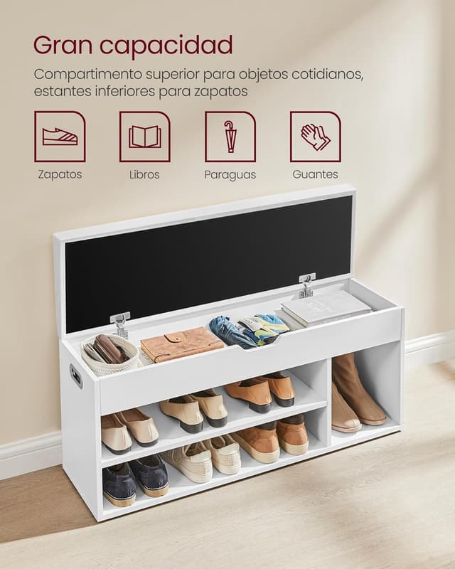 Thumbnail 4 de VASAGLE Banco Zapatero 30x100 cm