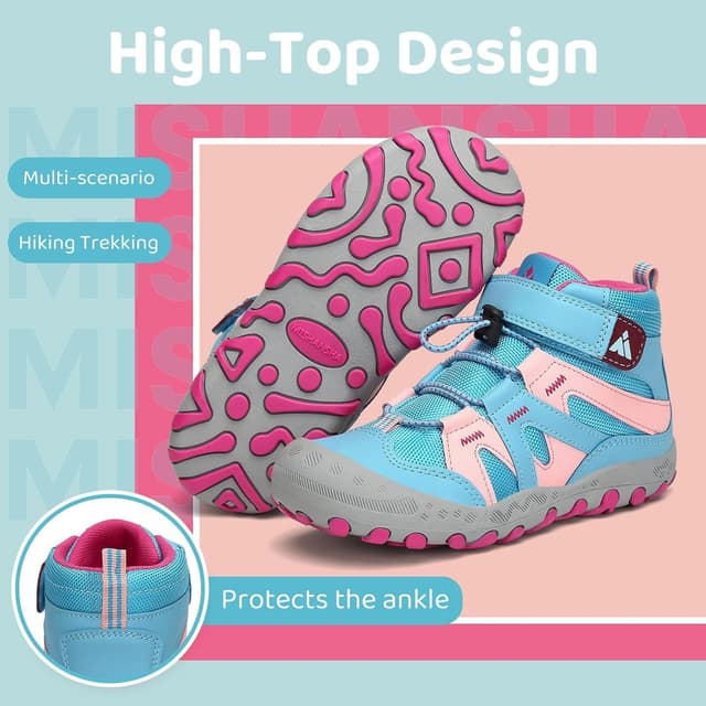 Thumbnail 6 de Mishansha Kinder Wanderschuhe & Trekkingschuhe für Mädchen und Jungen – leicht, rutschfest, mit Klettverschluss (Gr. 24–38)