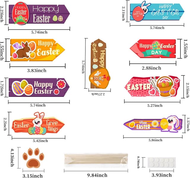 Detalle de Easter Hunting Arrows Kit 9 pack