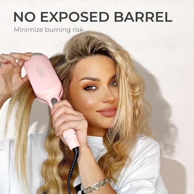 Detalle de TYMO ROVY 32mm Hair Waver Crimper Ionic Wave Curler with Ceramic Tourmaline Barrel (Dual Voltage, Anti-Scald)