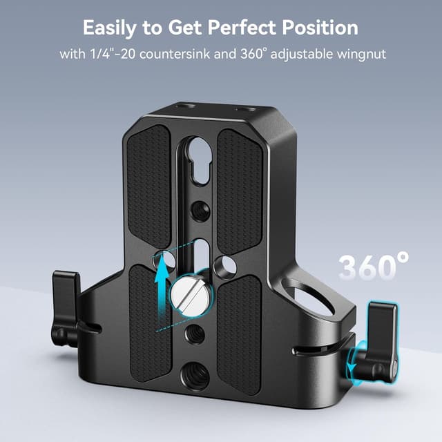 Thumbnail 4 de SMALLRIG 1674 universal base plate with 15mm rod