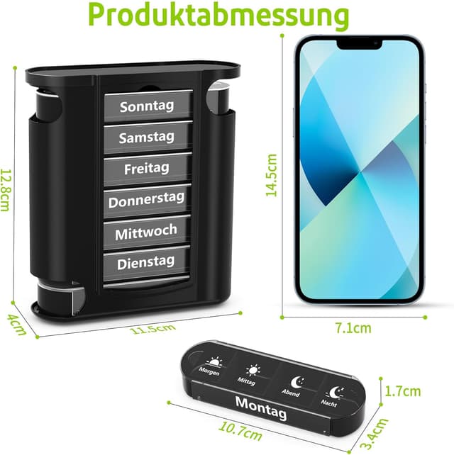 Detalle 2 de Tablettenbox Opret 7 Tage mit 4 Fächern