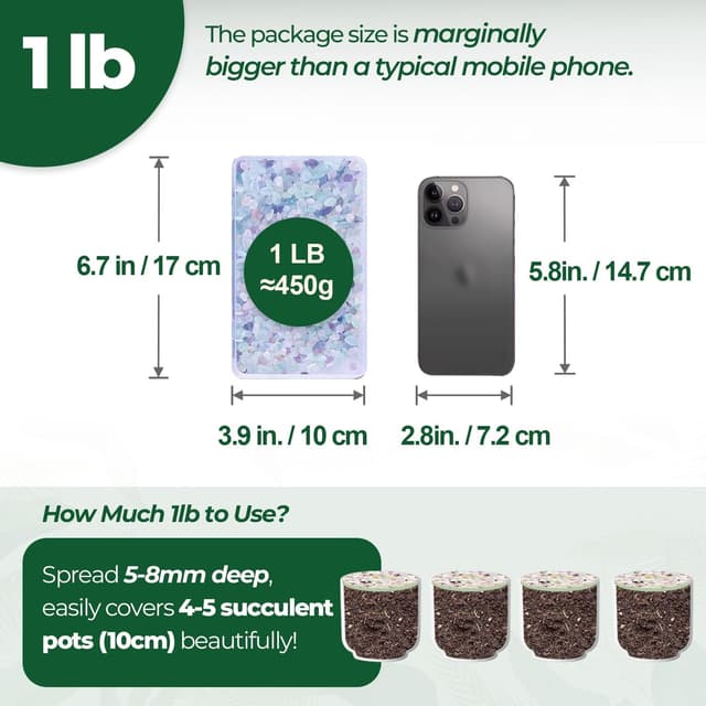 Thumbnail 4 de T4U Decorative Stones 450g gravel for succulents 🪨