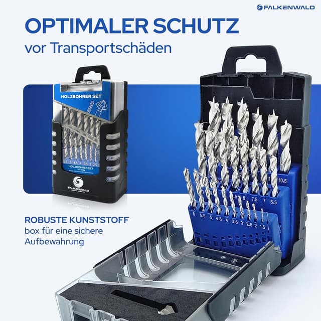 Thumbnail 6 de Falkenwald Holzbohrer Set 1–13 mm, 26‑teilig