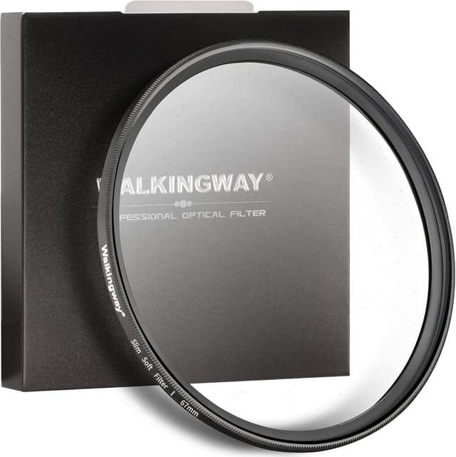 Detalle de Walking Way 67mm White Pro Mist Diffusion Lens Filter (Soft 1) for dreamy fog & soft glow
