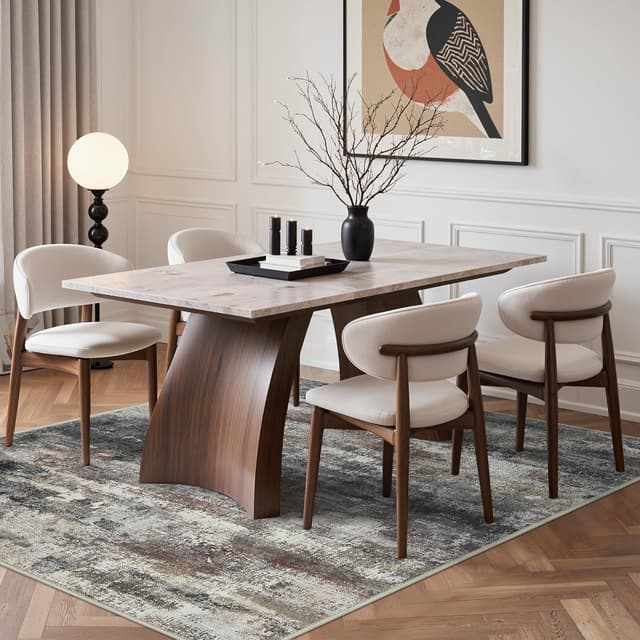 Thumbnail 6 de BEIMO waschbarer Kurzflor-Teppich für Wohnzimmer & Schlafzimmer (160×230 cm), schwarz mit Farbverlauf