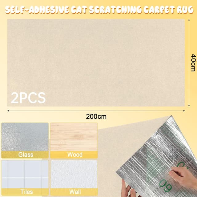 Detalle 2 de Yokuni Tapis Griffoir Chat Autocollant 200x40 cm