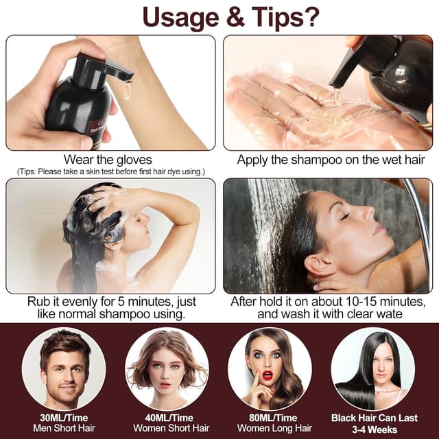 Thumbnail 4 de Schwarze Haarfärbeshampoo 500ML