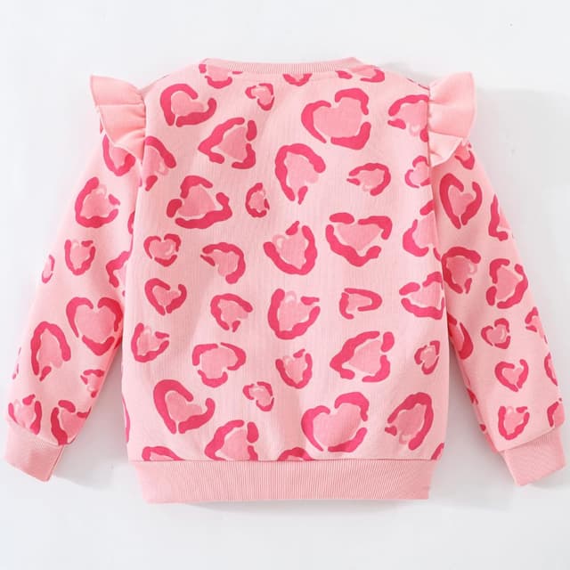 Thumbnail 6 de Balkorith girls heart jumper sweatshirt (crew neck) – long sleeve cotton top for ages 2–7