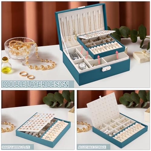 Detalle 2 de Sofore Joyero Mujer 2 Capas Verde