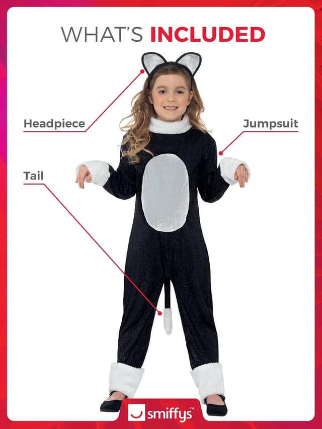 Detalle 2 de Smiffys Cool Cat Costume 7-9 anni 🐱