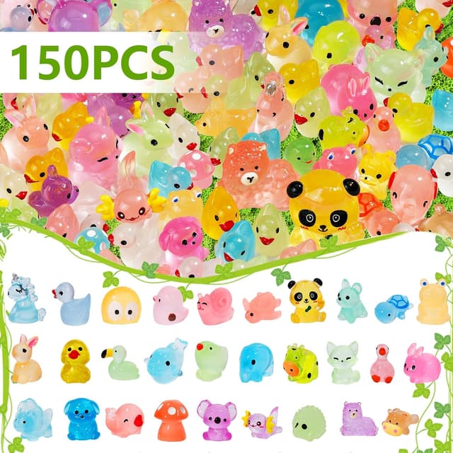 Thumbnail 2 de gyoyede 150pcs Luminous Mini Resin Animals 150pc set