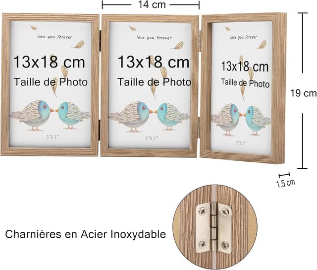 Detalle de Cadre photo 13x18 triple AVEAX