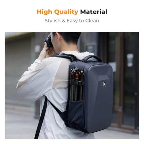 Detalle 2 de K&F CONCEPT Mochila para cámara impermeable y resistente a golpes con compartimento para portátil de 16" (azul marino)
