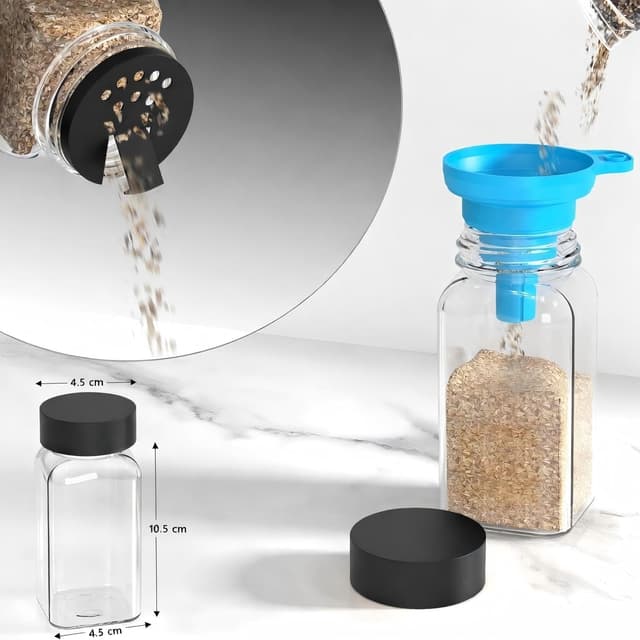 Detalle 2 de DIFULI Gewürzgläser Set mit 24 Gläsern