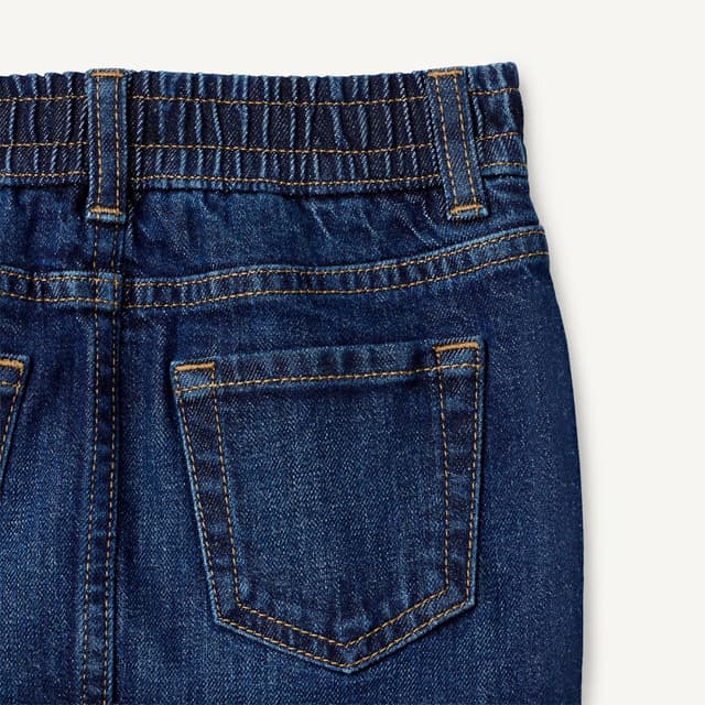 Detalle de Amazon Essentials Girl's Toddler & Girls' Medium Stretch Regular-Fit Denim Skort