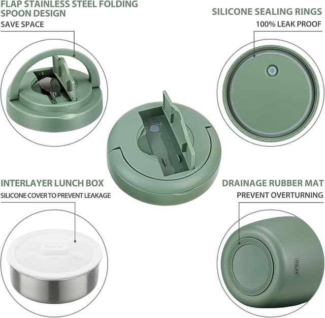 Detalle de Itslife Thermobehälter für Essen 970 ml