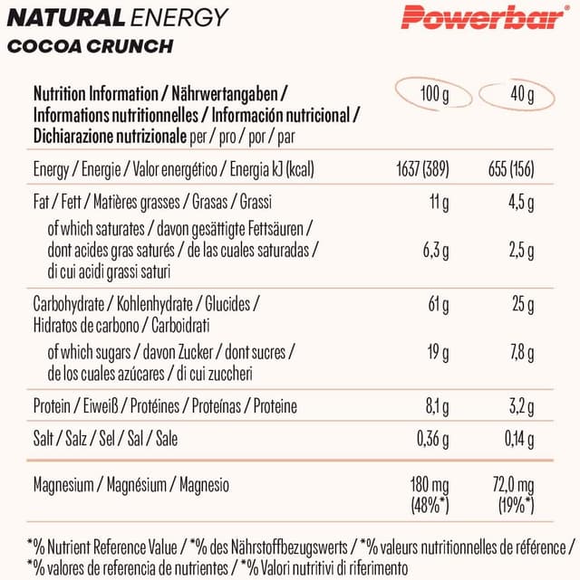 Thumbnail 3 de Powerbar Natural Energy Cereal Cacao Crunch 18x40g 🍫