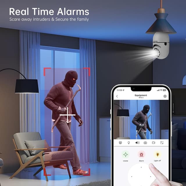 Thumbnail 4 de WESECUU Light Bulb Security Camera 2K