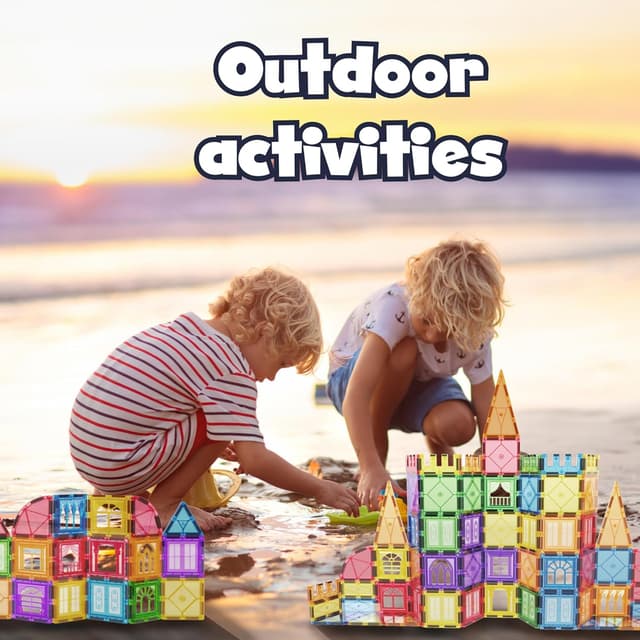 Detalle 1 de Desire Deluxe Magnetic Tiles 100pc building set 🧩