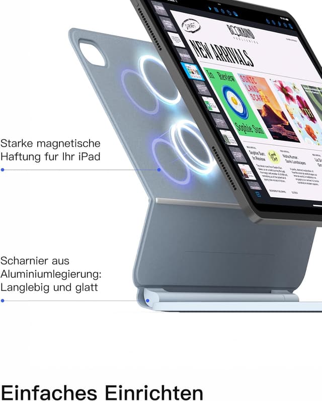 Detalle de Inateck NeoMagic KB09119 Tastaturhülle 11 Zoll