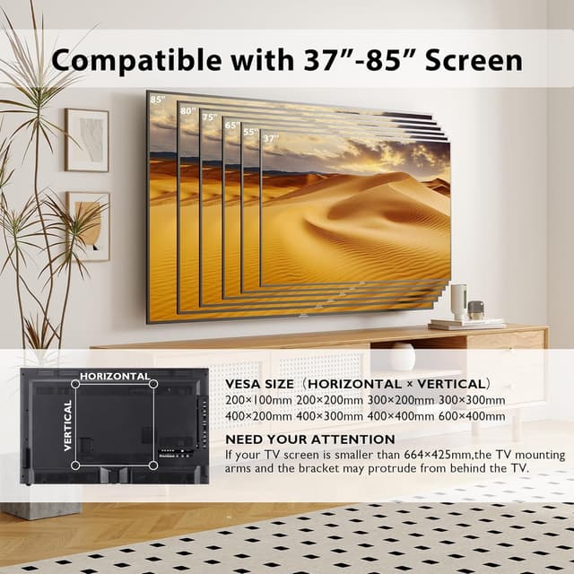 Thumbnail 5 de BONTEC TV Wandhalterung 37–85 Zoll