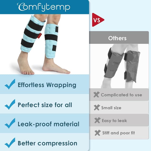 Thumbnail 3 de Comfytemp Leg Ice Pack Wrap 2 Packs