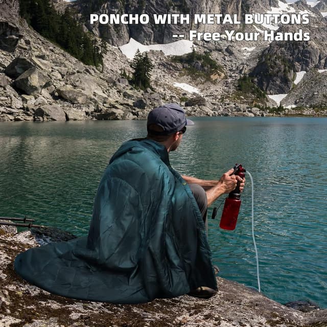 Detalle 2 de KawaGebo Kamp Campingdecke Outdoor Reisedecke ultraleicht, wasserabweisend, inkl. wasserdichter Beuteltasche (200x145 cm)