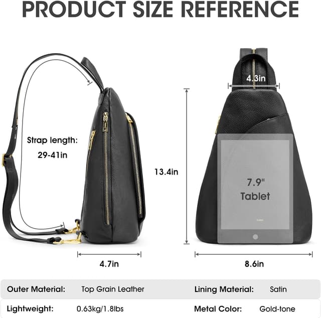 Detalle de Kattee borsa a tracolla da donna in pelle pieno fiore con blocco RFID e trasformazione zaino