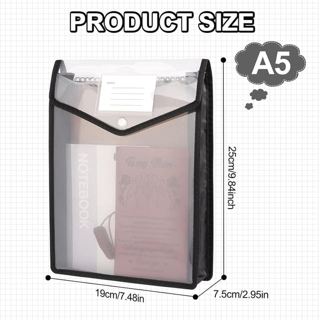 Detalle 2 de AOOSU A5 Pochette Plastique 5 pièces