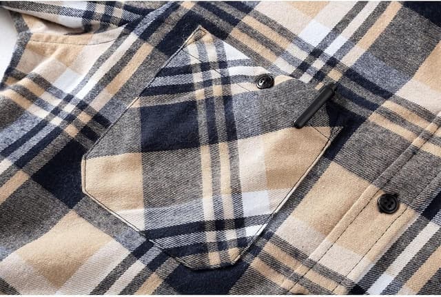 Detalle 2 de ZITY Flannel Hoodie Shirt