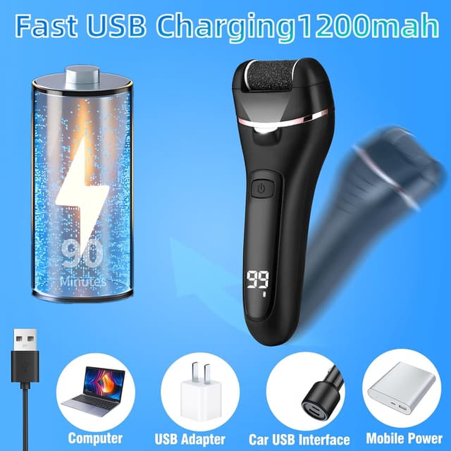 Thumbnail 5 de Yooikeey Electric Foot File Rechargeable Callus Remover