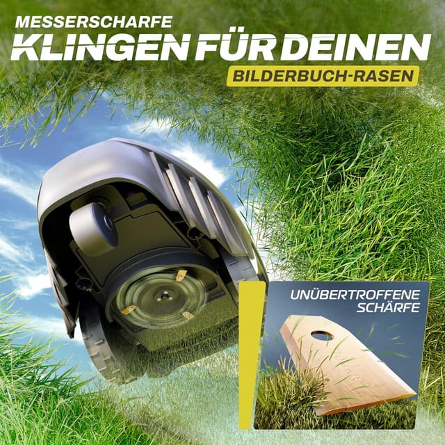 Detalle de Langlebige Mähroboter Messer (Ersatzklingen) inkl. Schrauben – kompatibel mit Husqvarna Automower, Gardena, Yard Force