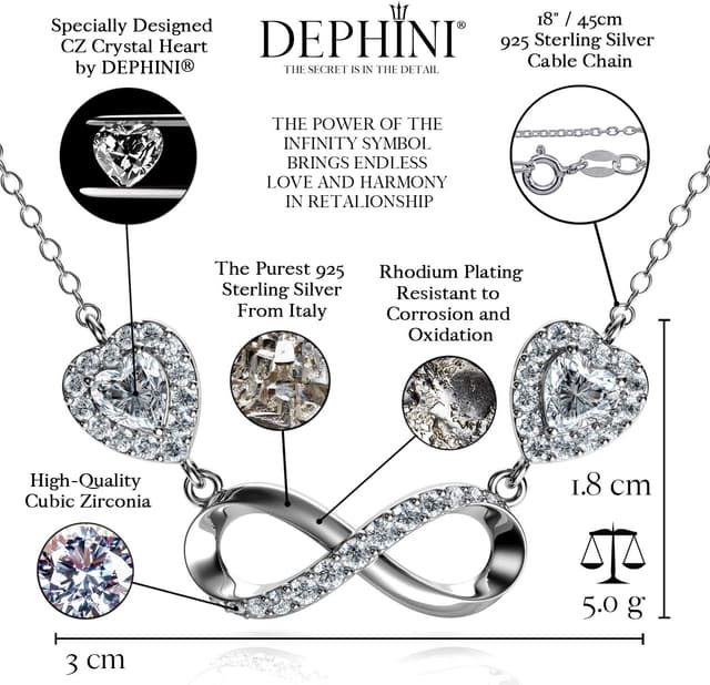 Detalle 2 de DEPHINI Collana Cuore Argento 925