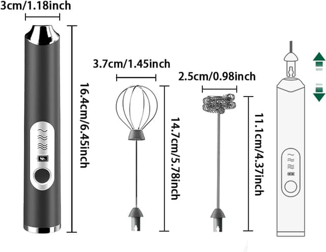 Detalle 2 de Milk Frother USB Rechargeable Handheld Whisk