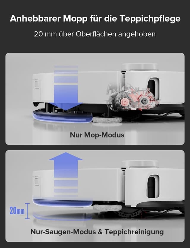 Detalle de Roborock S8 MaxV Ultra Saugroboter mit 10.000 Pa ⚙