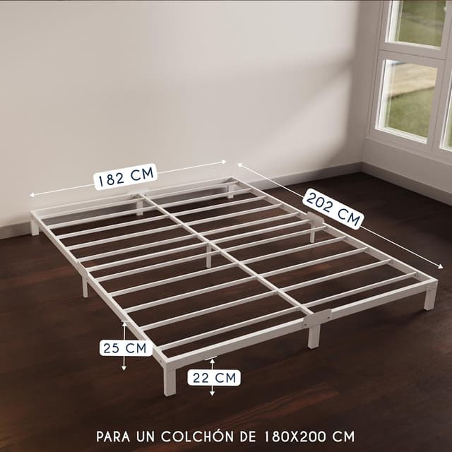 Thumbnail 1 de Dreamzie Cama de Metal 180x200 con Somier Blanco