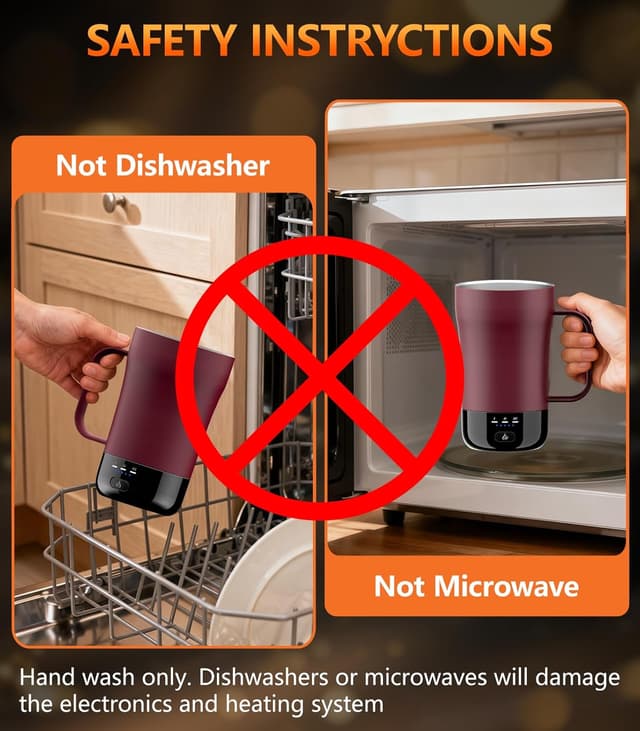 Thumbnail 6 de Self-Heating Coffee Mug 14oz, Temp Control